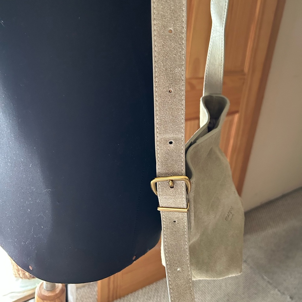 Margot Beige Suede Tote - Picture 2 of 4